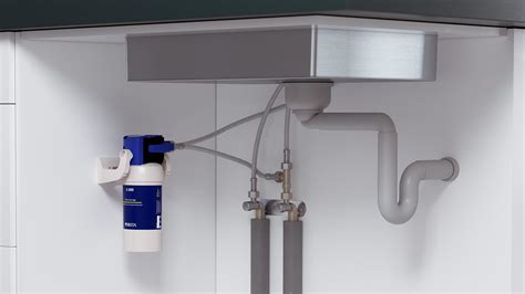 Cocina moderna con grifo BRITA de 3 vías instalado