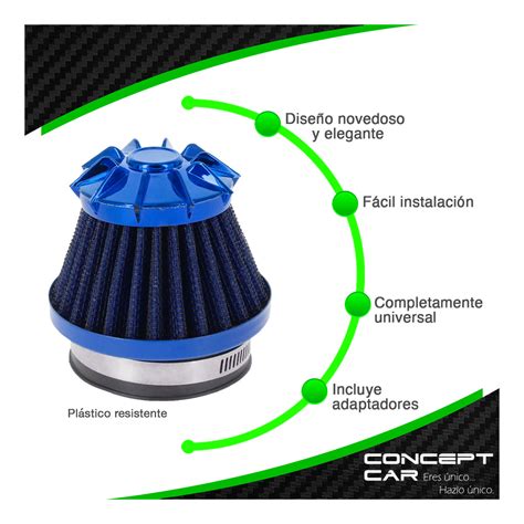 Diagrama comparativo de flujo de aire: filtro original vs. filtro cónico