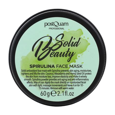 Mascarilla facial sólida de espirulina