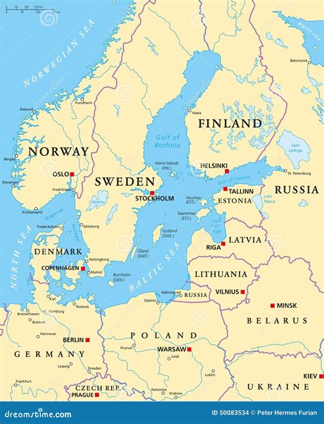 Mapa del Mar Báltico