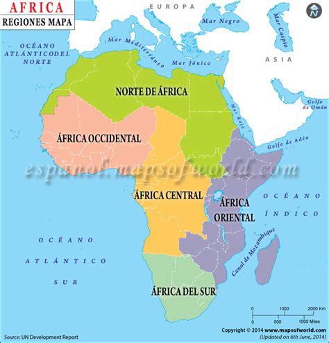 Mapa de África destacando las regiones con estrés hídrico