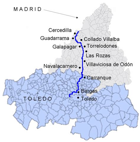 Río Guadarrama a su paso por Madrid