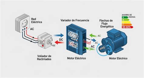 Diagrama de funcionamiento de un variador de frecuencia