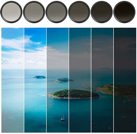 Primer plano de un filtro ND para dron