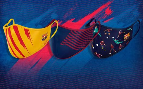 Detalle de los diseños de mascarillas del Barça