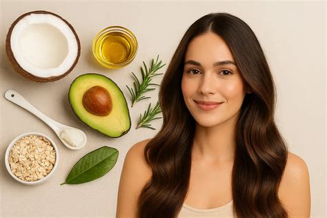 Infografía sobre los beneficios de los ingredientes naturales para el cabello