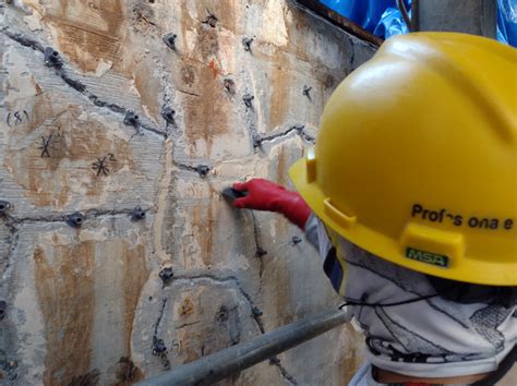 Diagrama de inyección de resina en una grieta de hormigón