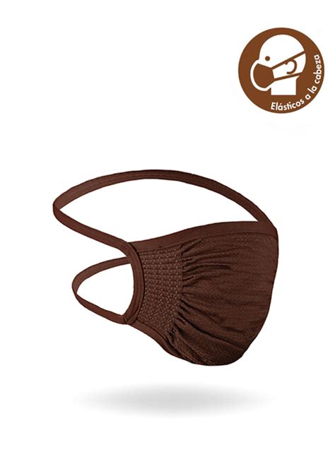 Mascarilla textil con diseño de cobre