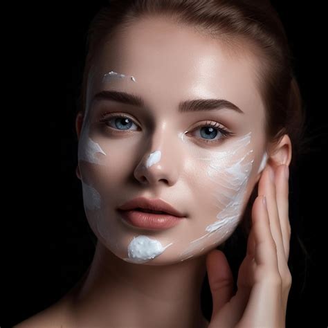 Mujer aplicando mascarilla nocturna