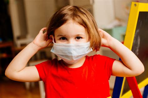 Niños usando mascarillas infantiles