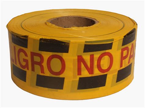 Rollo de cinta de señalización verde con la leyenda 