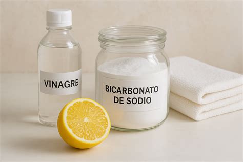 vinagre blanco y bicarbonato de sodio