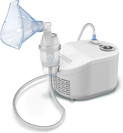 Imagen de un nebulizador Omron con una mascarilla