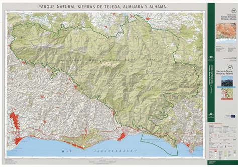 Mapa del Parque Natural Sierra Tejeda, Almijara y Alhama