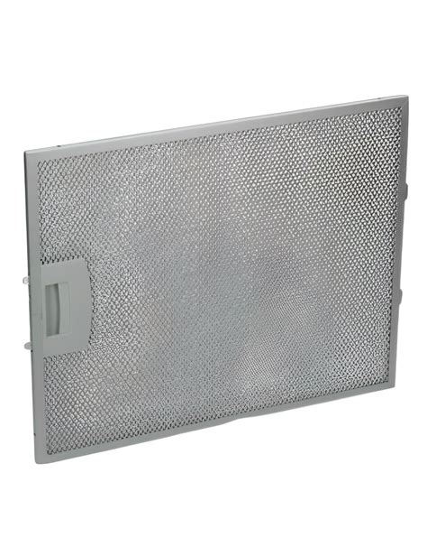 Diagrama mostrando las dimensiones de un filtro metálico de campana extractora