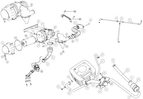 Diagrama de un kit de filtro de aire de alto rendimiento con sus componentes