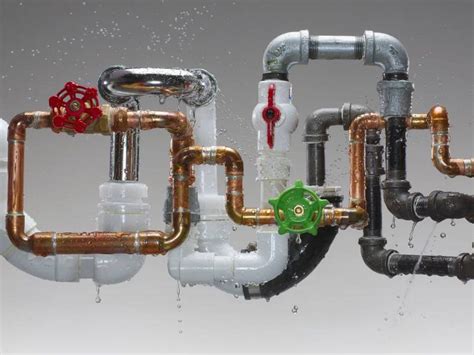 Ilustración de tuberías de agua con partículas contaminantes y un filtro instalado