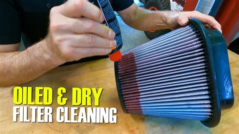 Infographic showing the process of cleaning and oiling a reusable air filter