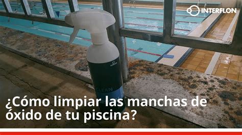 Manchas de óxido en piscina