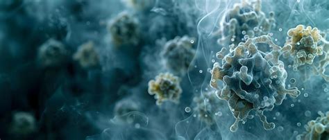 Ilustración de esporas de moho flotando en el aire