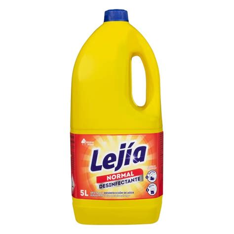 Botella de lejía comercial