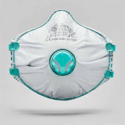Esquema de una mascarilla FFP3 con válvula de exhalación