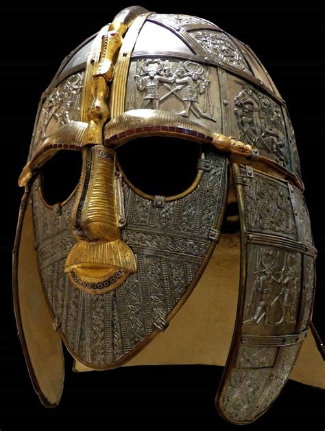 Máscara de guerrero sajón del tesoro de Sutton Hoo