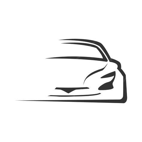 Silueta de un coche deportivo con énfasis en el motor