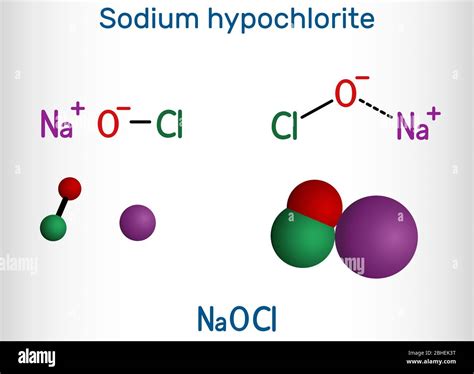 Estrutura molecular do hipoclorito de sódio