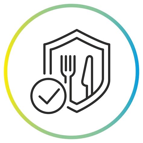 Símbolo de seguridad alimentaria con un icono de agua