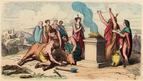 Representación de un sacrificio antiguo