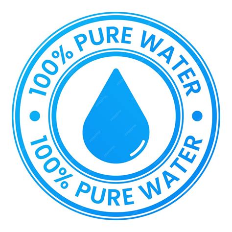 Diseño de logo de agua pura con gota