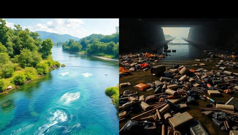 Infografía comparativa de calidad de agua antes y después de la filtración