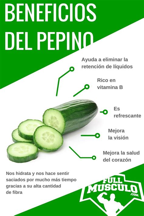 Infografía: Beneficios del consumo diario de pepino