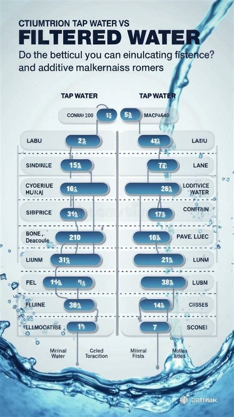 Infografía comparativa: Agua del grifo vs. Agua filtrada
