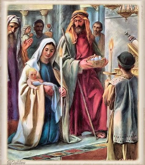 Ilustración de la Presentación de Jesús en el Templo