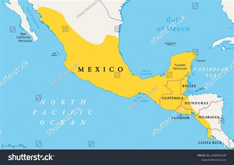 Mapa de Mesoamérica con la ubicación de Tikal