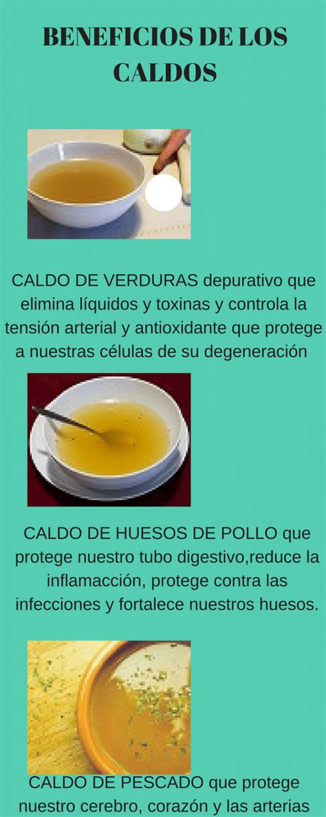 Infografía con los beneficios de los caldos depurativos