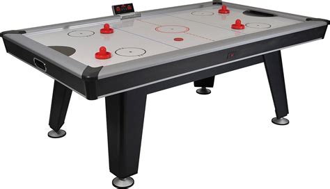 Mesa de air hockey en uso