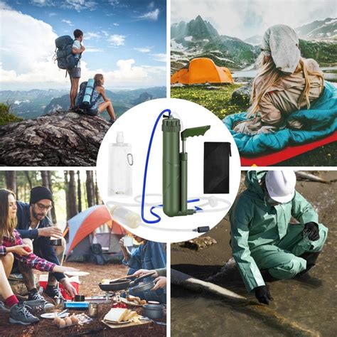 Equipo de filtración de agua portátil para actividades al aire libre