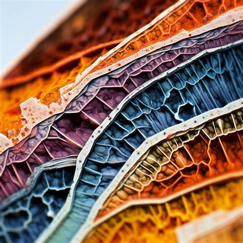 microscopio mostrando microfibras de tejido no tejido