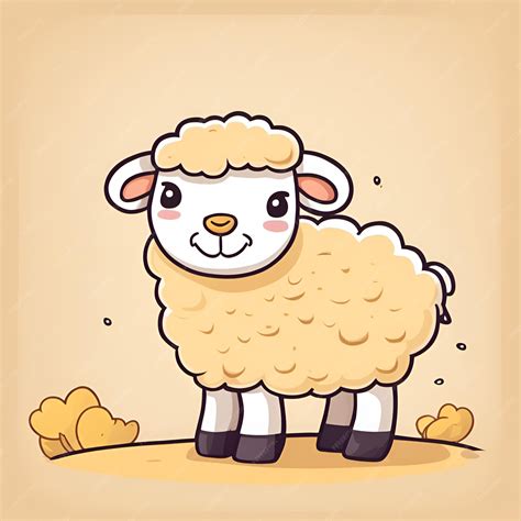 Oveja sonriente con una cesta de verduras