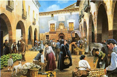 Detalle de un cuadro costumbrista de Víctor José Amador Purificación