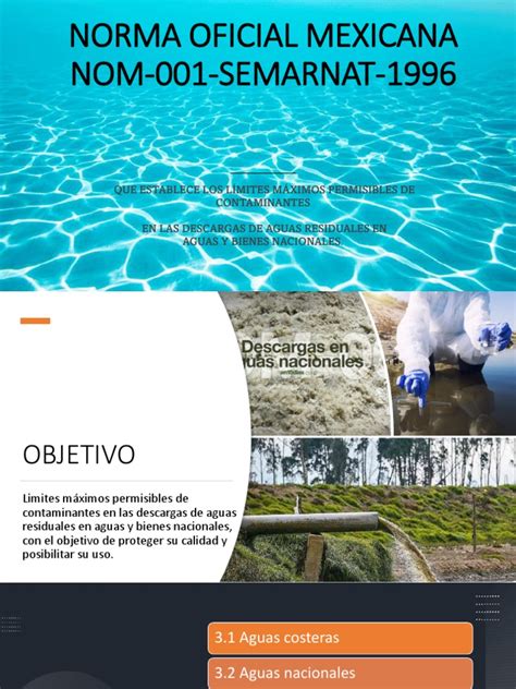 Gráfico comparativo de límites de contaminantes en agua depurada según diferentes normativas