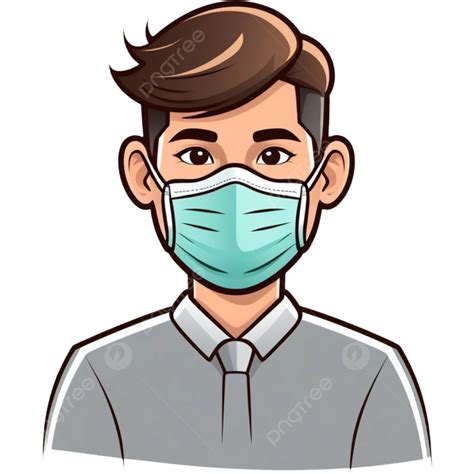 Ilustración de una mascarilla médica