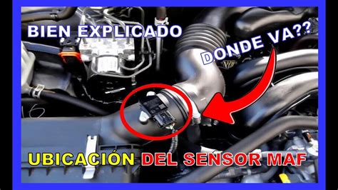 Ubicación típica de un sensor MAF en un motor