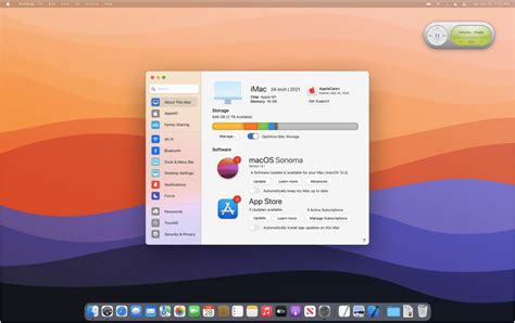 Interfaz de usuario de macOS mostrando el estado del almacenamiento