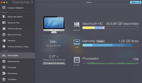 Captura de pantalla de la interfaz de CleanMyMac mostrando el análisis de archivos