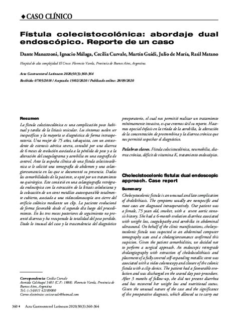 Diagrama de una fístula colecistocolónica