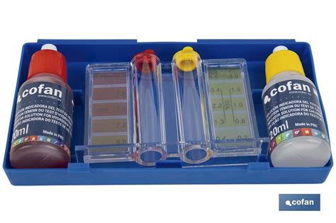 Kit de análisis de piscina con reactivos OTO y Phenol Red